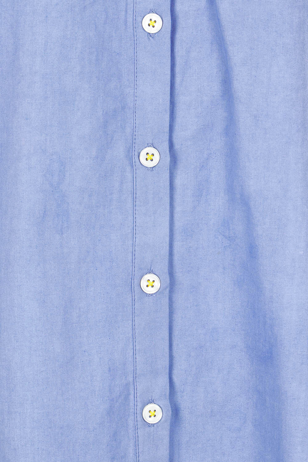 Product shot of the Cotton Button Up Dress in colour Wisteria (Purple), detail