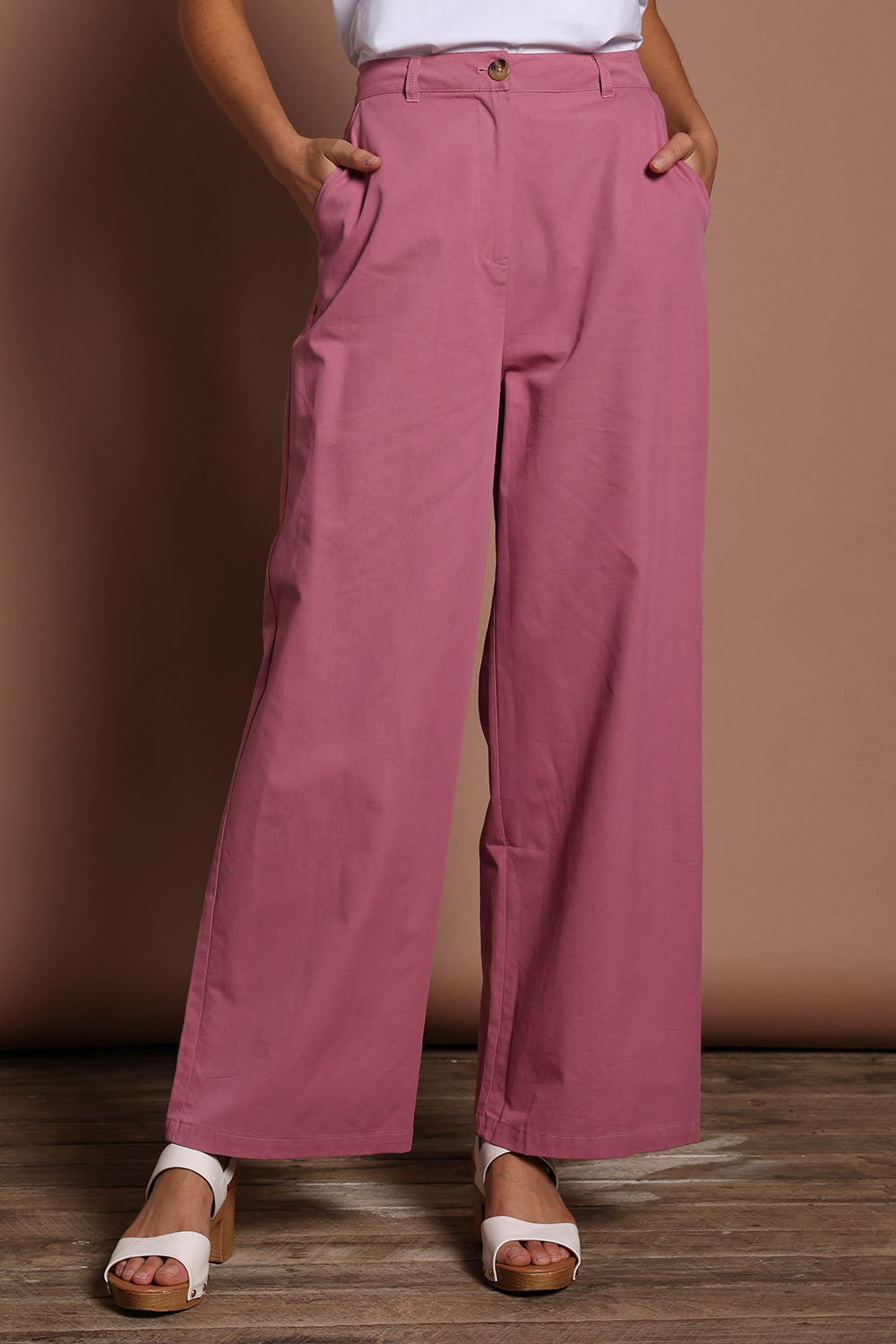 Preloved Straight Leg Pant - Dustypink