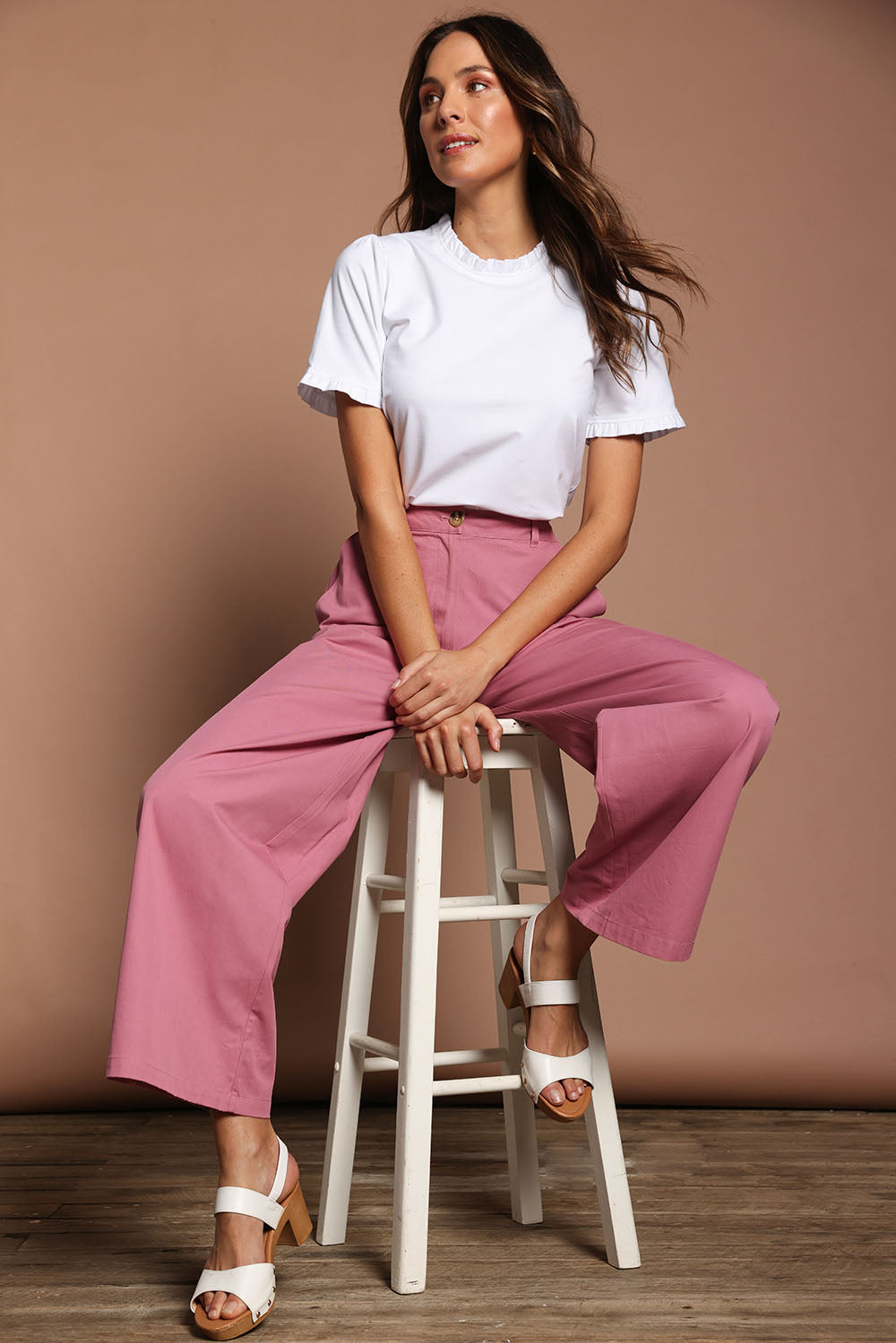 Preloved Straight Leg Pant - Dustypink