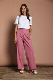 Preloved Straight Leg Pant - Dustypink
