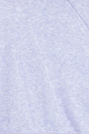 Product shot of the Wrap Knit Sweater in colour Lilac (Purple), detail