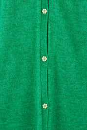 Product shot of the Long Textured Cardigan in colour Boldgreen (Green), detail