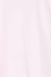 Product shot of the Cotton Jersey Puff Sleeve Top – Pink in colour Pink, showing detail