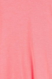 Product shot of the Cotton Jersey Puff Sleeve Dress in colour Coralpink (Pink), detail