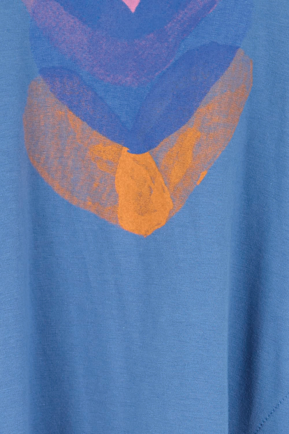 Product shot of the Heart Logo Dress – Bluegreen in colour Bluegreen, showing detail