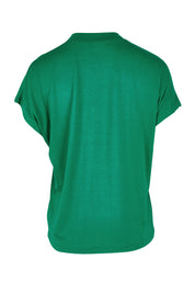 Product shot of the Cap Sleeve Tee in colour Green (Green), from the back