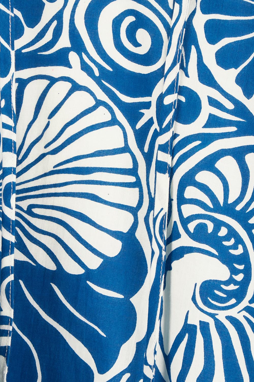 Product shot of the Cotton Sundress in colour Shell (Blue), detail