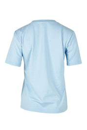 Product shot of the Cotton Daisy Tee in colour Blue (Blue), from the back