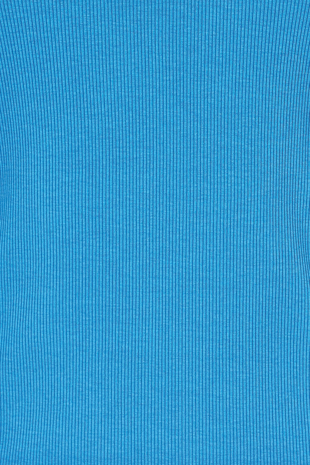 Product shot of the Cotton Blend Tank Top – Blue in colour Blue, showing detail