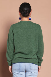 Wool Two Tone Jumper – Moss