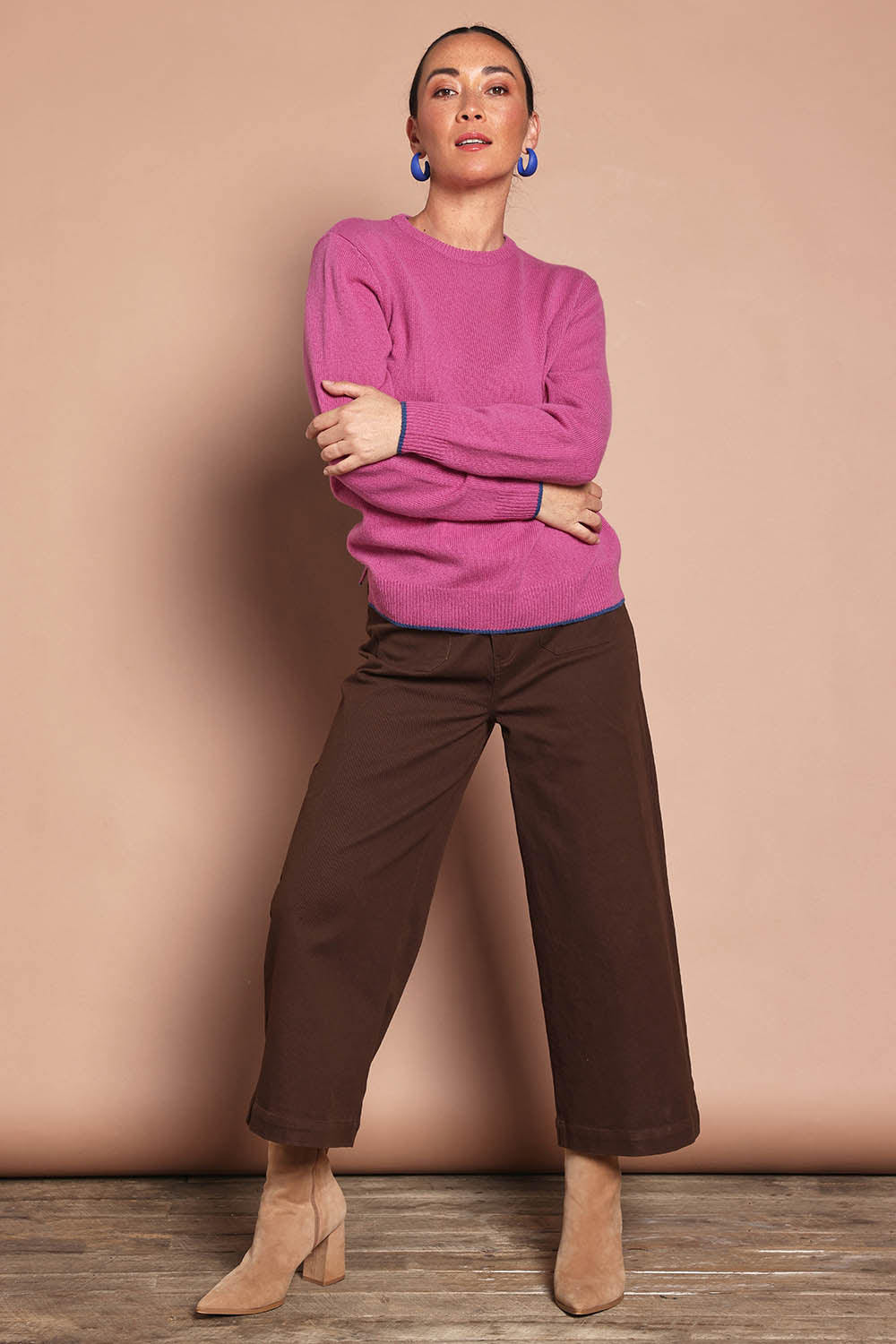 Wool Two Tone Jumper – Rose