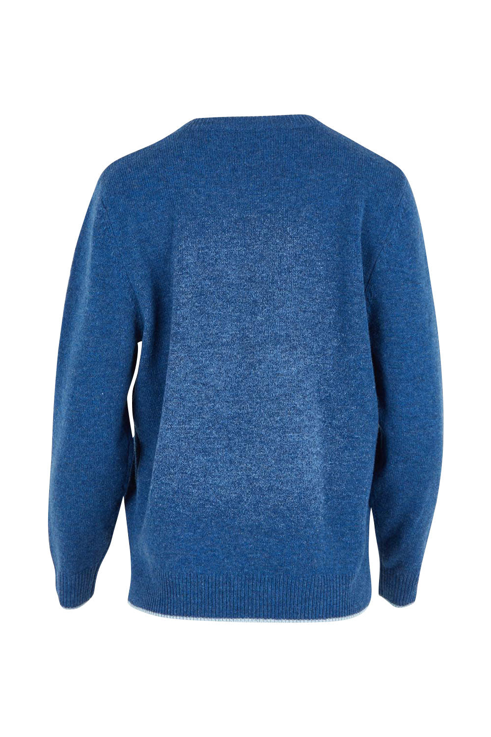 Wool Two Tone Jumper – Blue