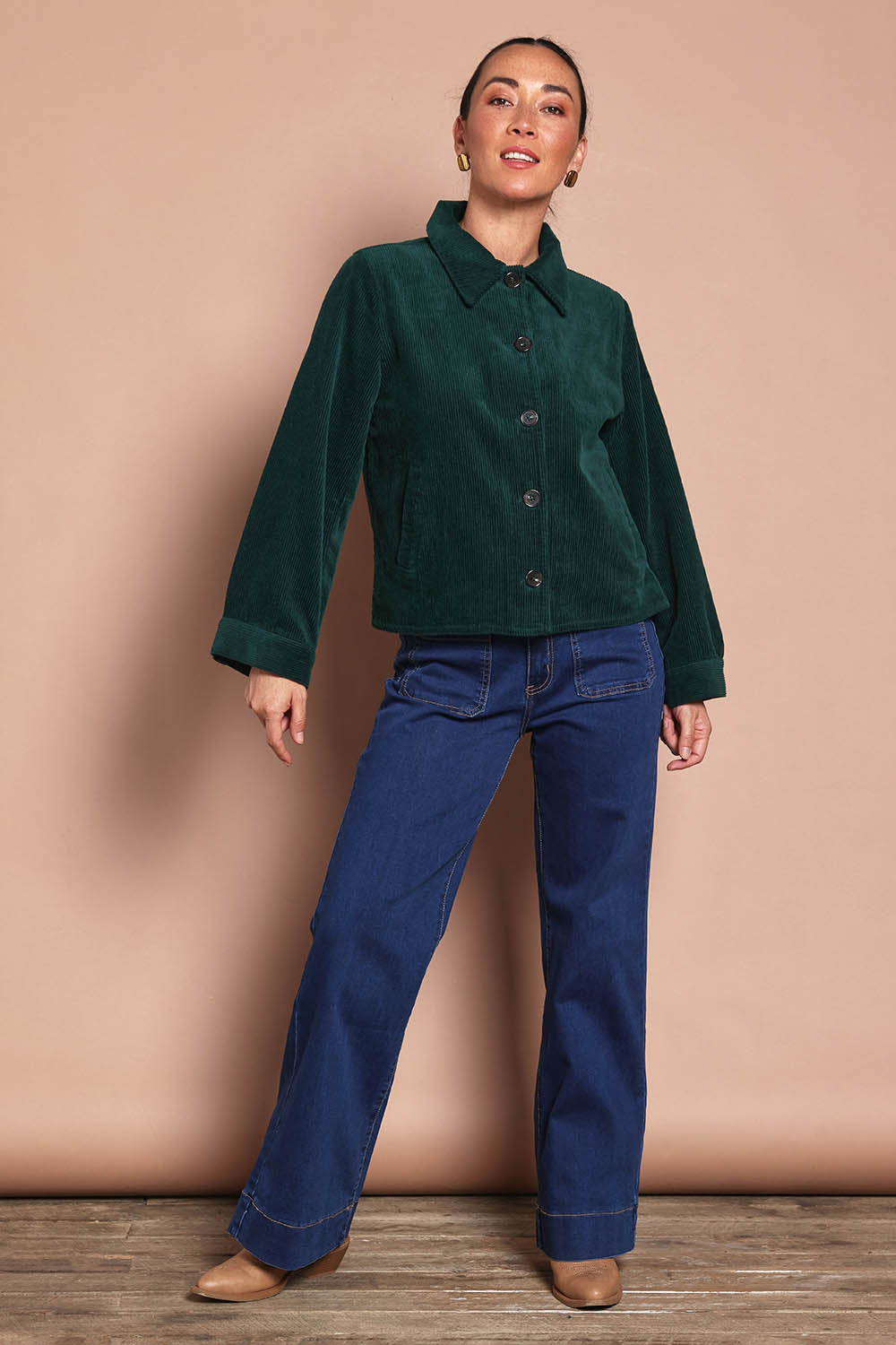 Cotton Corduroy Jacket – Emerald