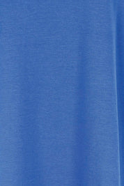 Product shot of the Cotton Jersey T-Shirt Dress – Blue in colour Blue, showing detail