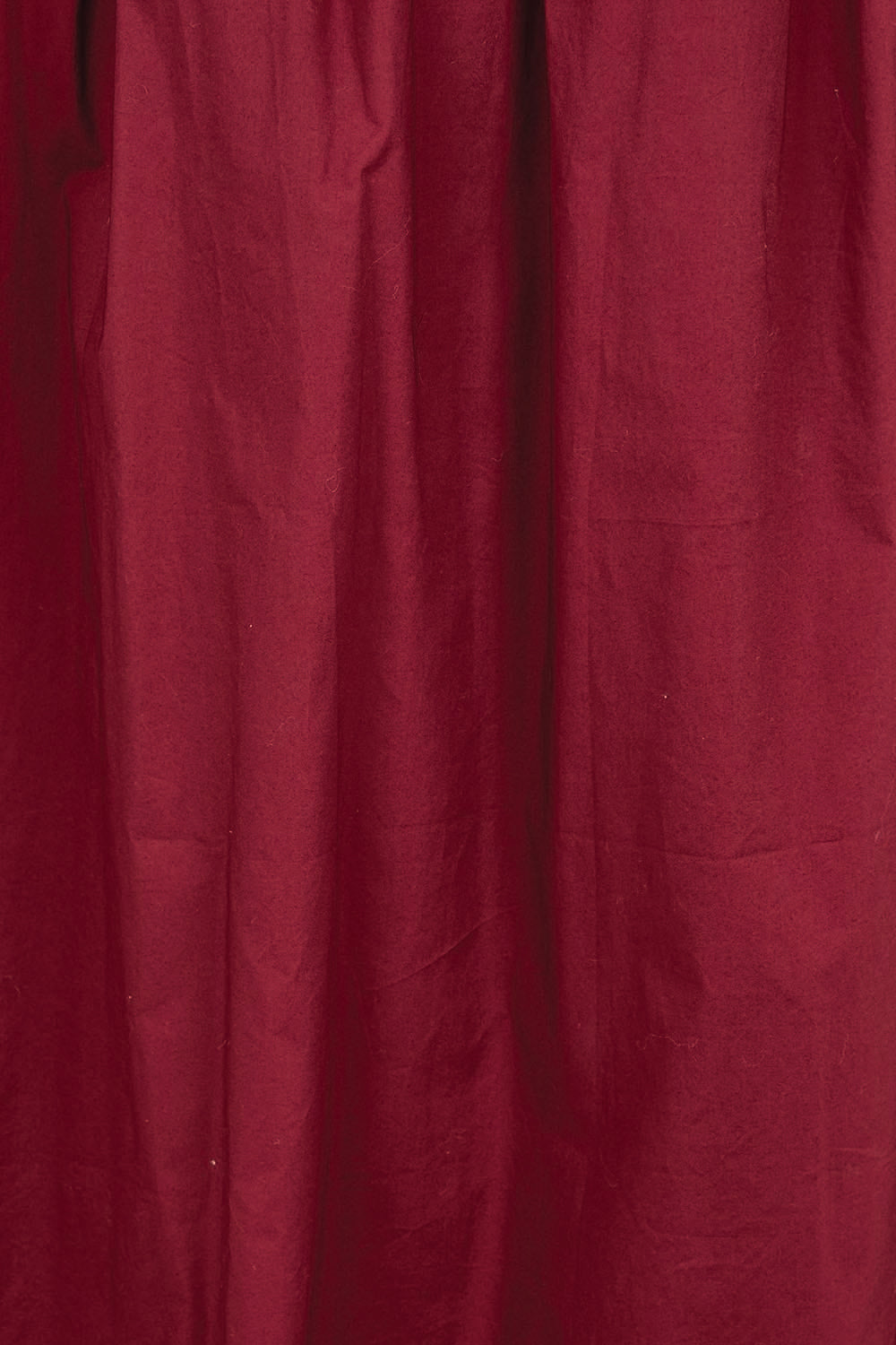 Product shot of the Cotton Blend Midi Skirt – Burgundy in colour Burgundy, showing detail