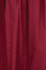 Product shot of the Cotton Blend Midi Skirt – Burgundy in colour Burgundy, showing detail