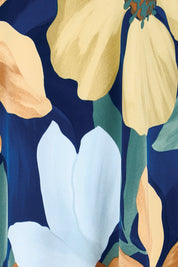 Product shot of the Side Split Tunic Top – Amberflora in colour Amberflora, showing detail