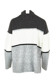 Product shot of the Mock Neck Tunic in colour Grey (Grey), from the back