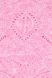 Product shot of the Petal Cable Knit Sweater in colour Raspberry (Pink), detail