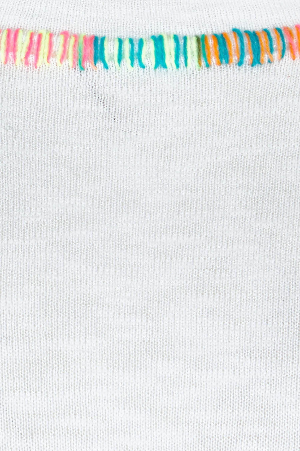 Product shot of the Simone Cotton Blend Knit Tee in colour White (White), detail