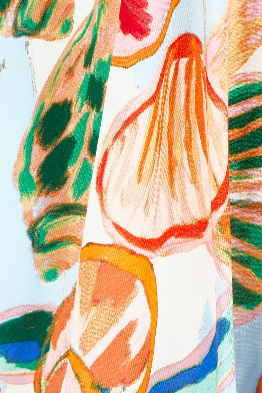 Product shot of the Baja Dress in colour Tide, detail