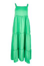 Product shot of the Haiti Tank  Maxi Dress in colour Green (Green), from the front