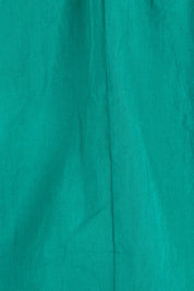 Product shot of the Santos Cotton Top in colour Teal (Green), detail