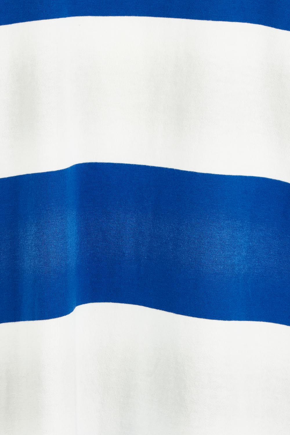 Product shot of the Jardin Stripe Cotton Tshirt Dress in colour Azul (Blue), detail