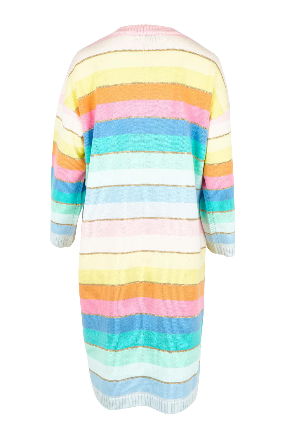 Product shot of the Niseko Cardigan in colour Pastel, from the back