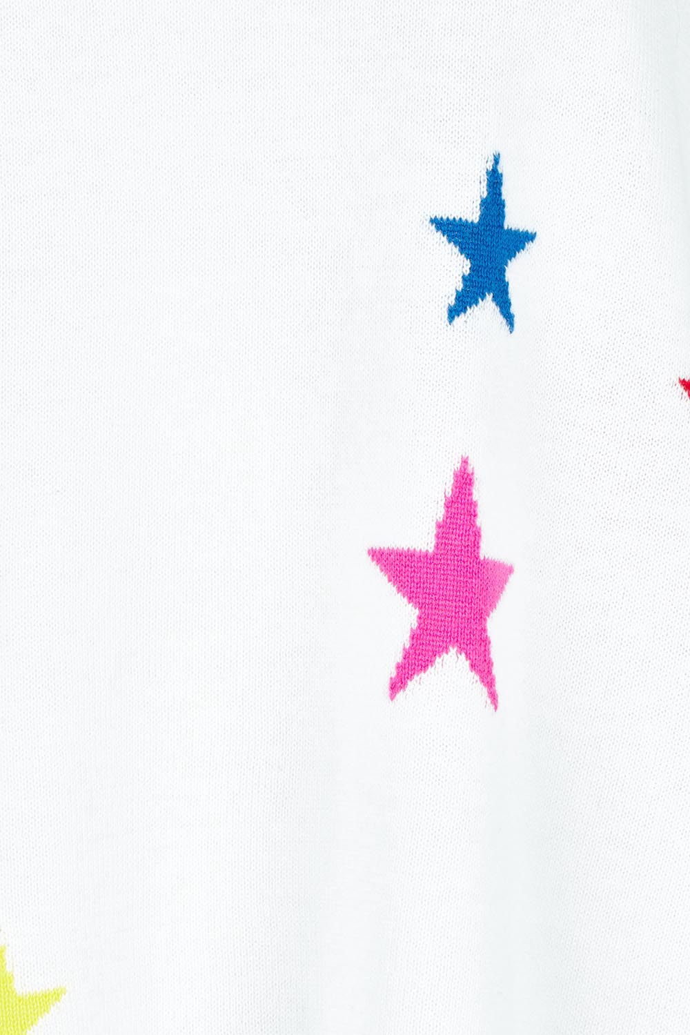 Product shot of the Vermont Star Crew in colour White (White), detail