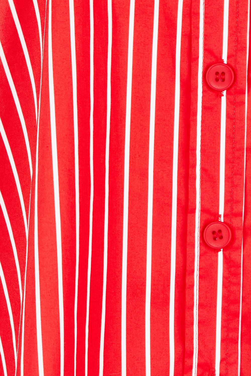 Product shot of the Fairbanks Stripe Shirt in colour Red (Red), detail