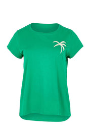 Product shot of the Congo Graphic Tee – Green in colour Green, from the front