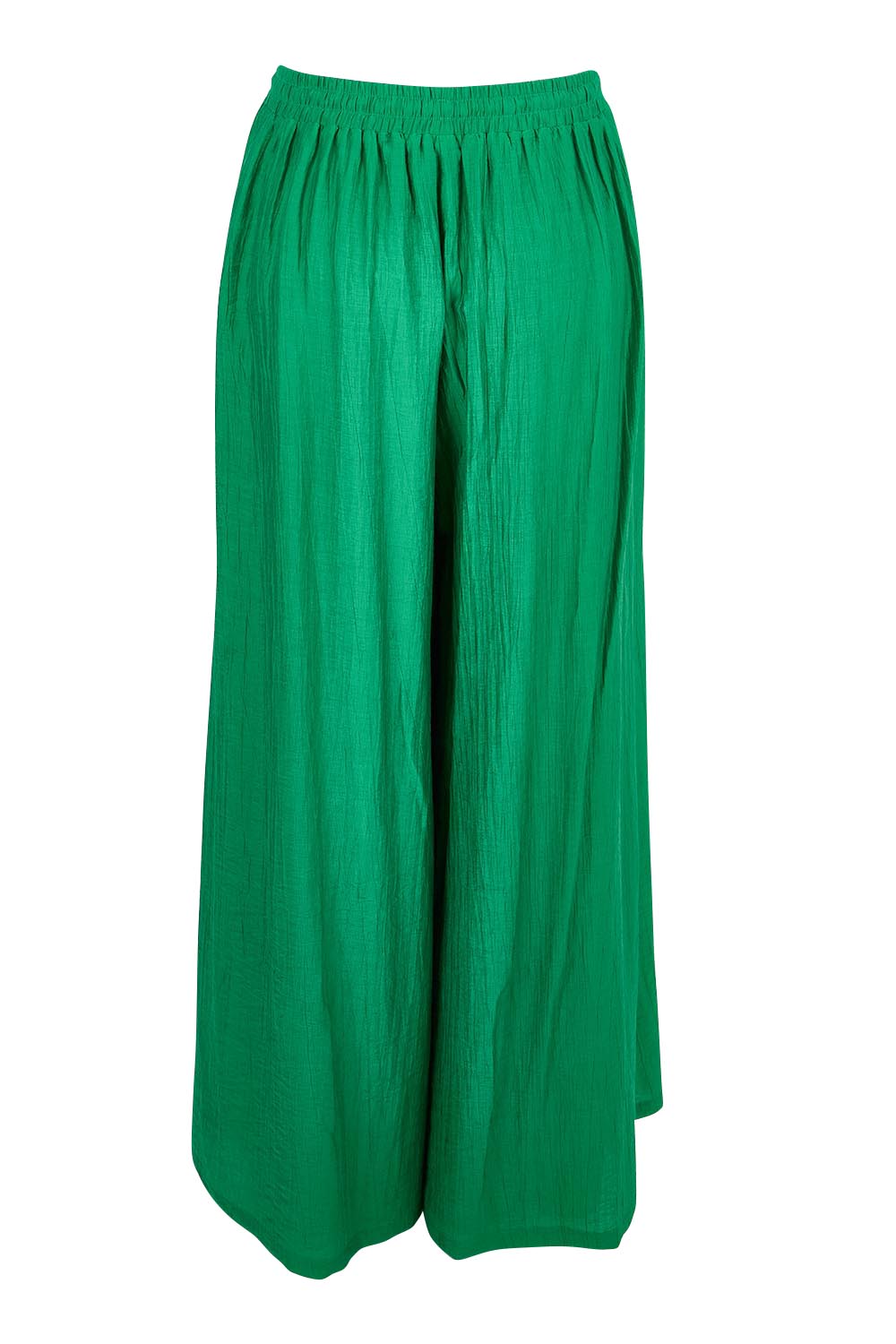 Product shot of the Kenya Palazzo Pant – Green in colour Green, from the back