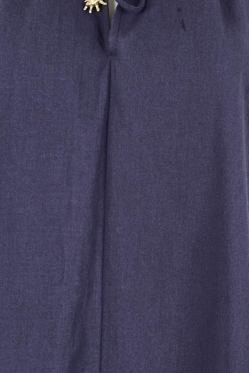 Product shot of the Crete Top – Navy in colour Navy, showing detail