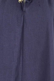 Product shot of the Crete Top – Navy in colour Navy, showing detail