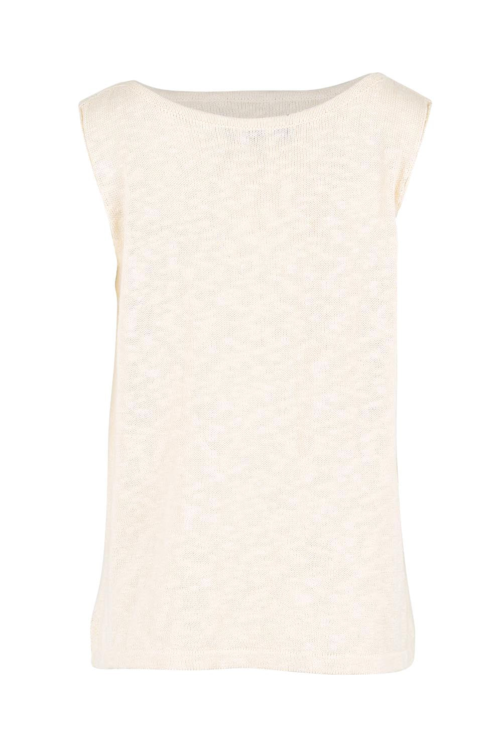 Product shot of the Olympus Applique Tank – Sand in colour Sand, from the back