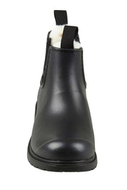 Product shot of the Cooma Fur Lined Gumboot in colour Black (Black), detail
