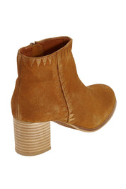 Product shot of the Dylan Ankle Boot in colour TanSuede, from the back