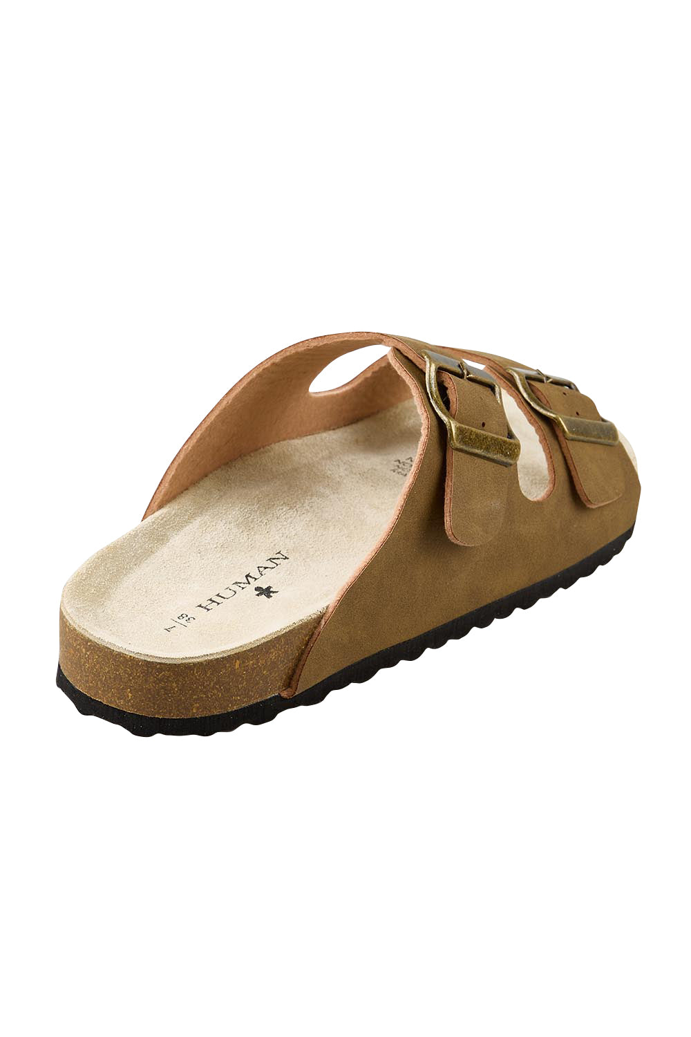 Product shot of the Ibiza Slide - Taupe in colour Taupe, from the back