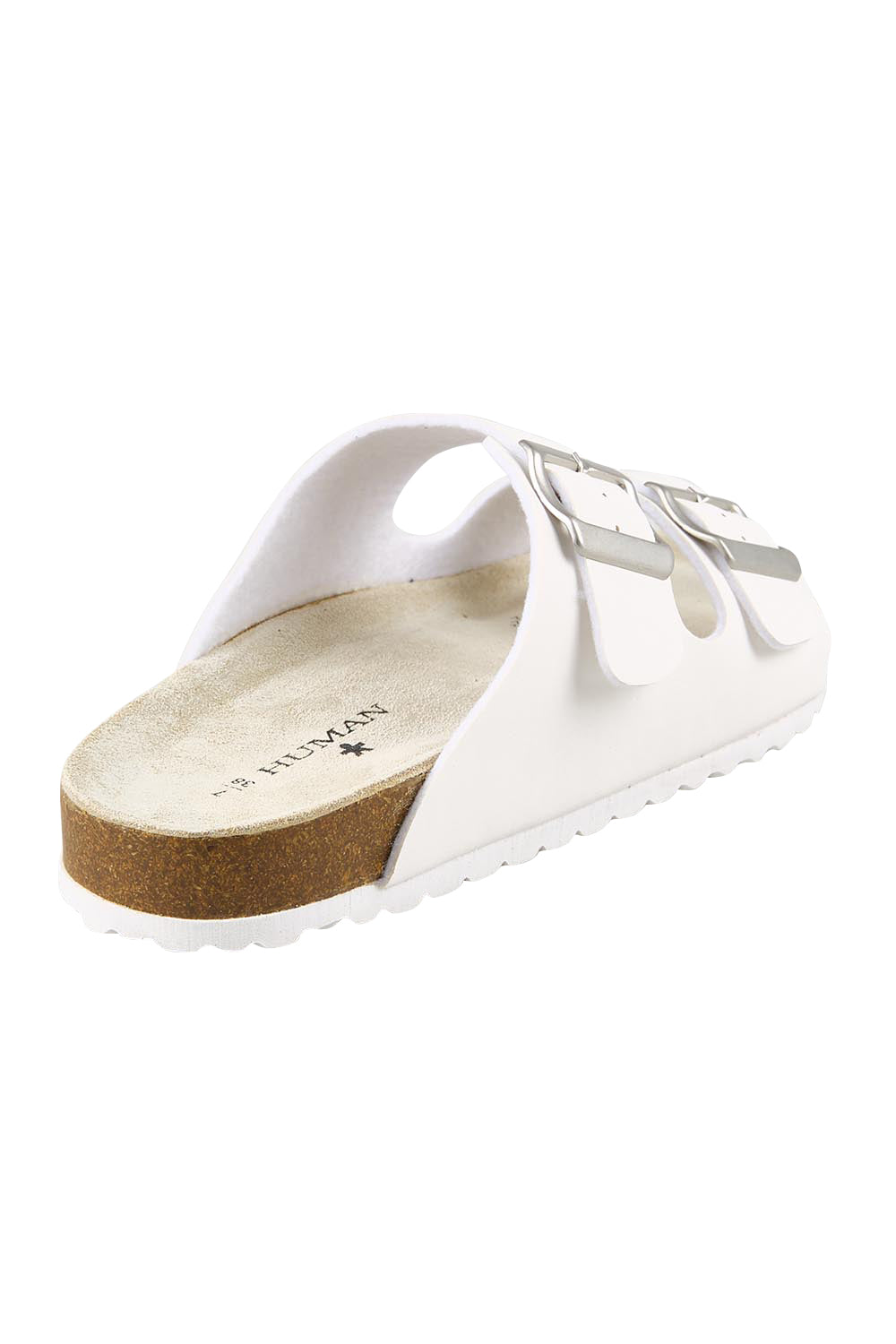 Product shot of the Ibiza Slide - White in colour White, from the back