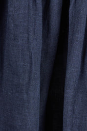 Product shot of the Lana Linen Maxi Dress in colour Navy (Blue), detail