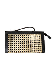 Product shot of the Raffles Clutch in colour Black, from the back