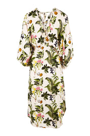 Product shot of the Chico Dress in colour Carribeaan (White), from the back