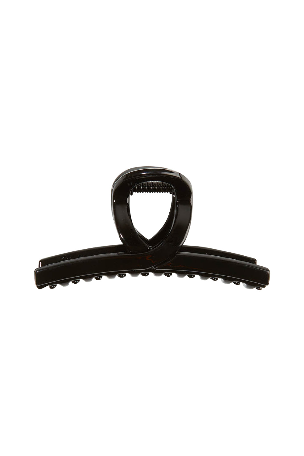 Product shot of the Slider Hair Clip in colour Black (Black), from the front