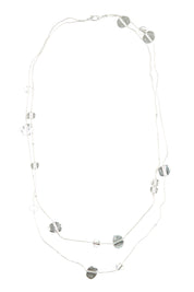 Product shot of the Toronto Necklace in colour Silver (Metallics), from the front