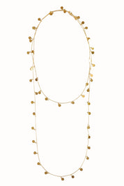 Product shot of the Cosmos Necklace in colour Gold (Metallics), from the front