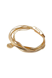 Product shot of the Digby Bracelet in colour Gold (Metallics), from the front