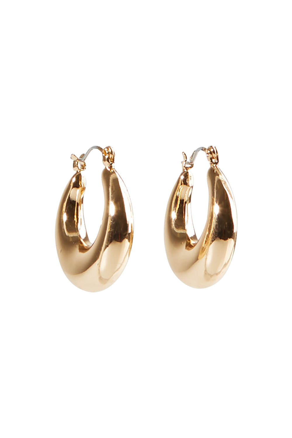 Product shot of the Fergie Earrings Small in colour Gold (Metallics), from the front
