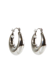 Product shot of the Fergie Earrings Small in colour Silver (Metallics), from the front