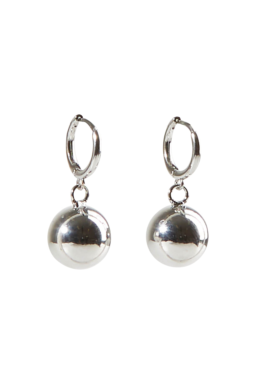 Product shot of the Mentone Earrings in colour Silver (Metallics), from the front